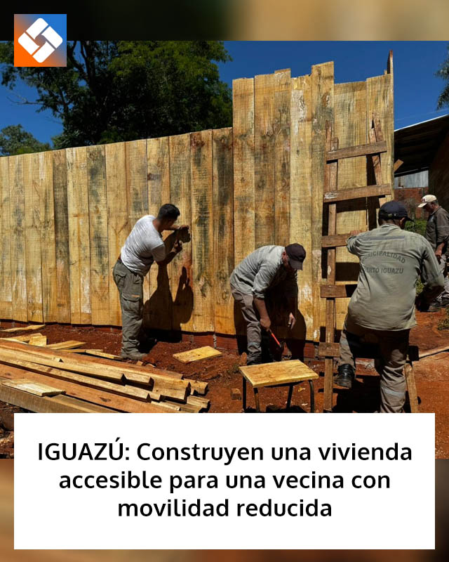 IGUAZÚ: Construyen una vivienda accesible para una vecina con movilidad reducida