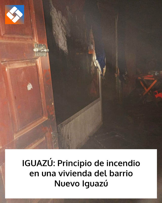 IGUAZÚ: Principio de incendio en una vivienda del barrio Nuevo Iguazú