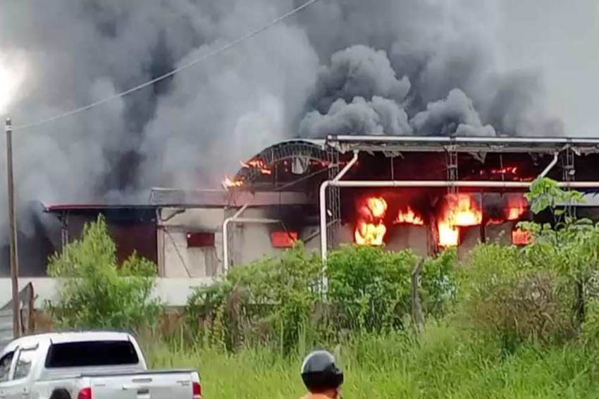 Voraz incendio en frigorífico movilizó ocho dotaciones de bomberos y policías