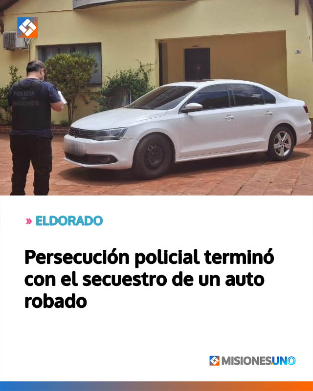 Persecución policial terminó con el secuestro de un auto robado