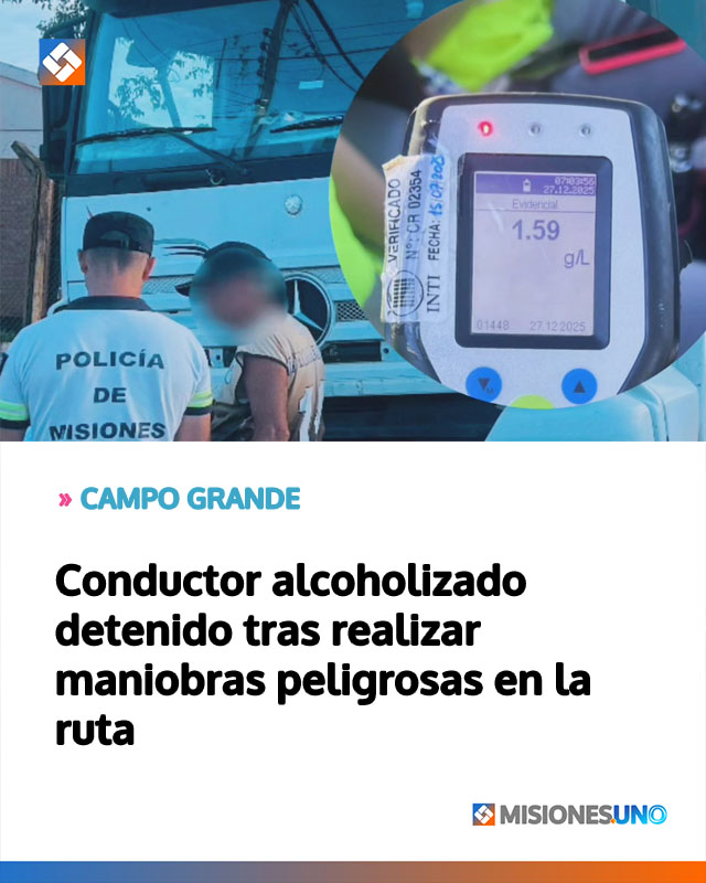 CAMPO GRANDE: Conductor alcoholizado detenido tras realizar maniobras peligrosas en la ruta