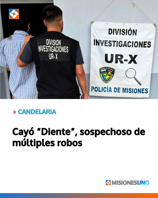 CANDELARIA: Cayó “Diente”, sospechoso de múltiples robos