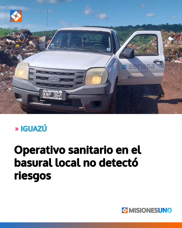 IGUAZÚ: Operativo sanitario en el basural local no detectó riesgos