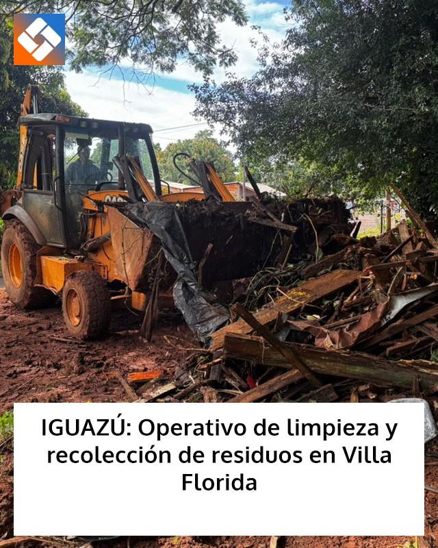 IGUAZÚ: Operativo de limpieza y recolección de residuos en Villa Florida