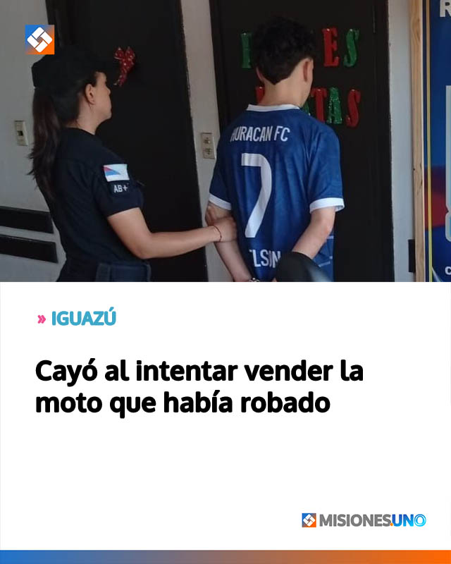 Cayó al intentar vender la moto que había robado