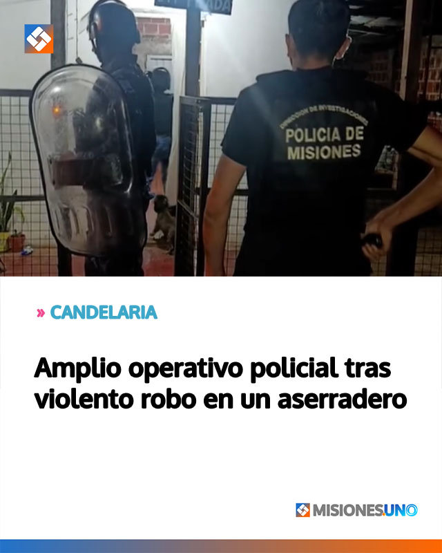 CANDELARIA: Amplio operativo policial tras violento robo en un aserradero