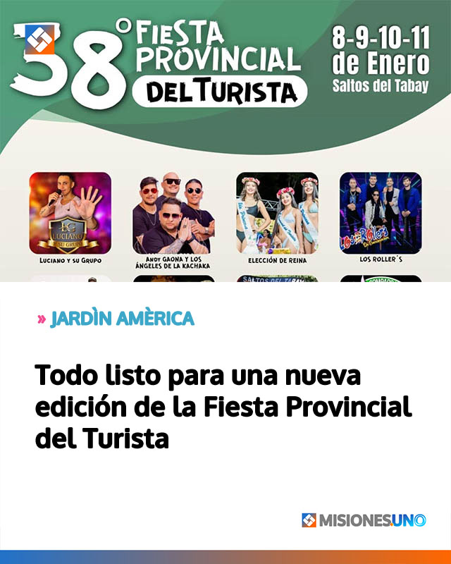 Todo listo para una nueva edición de la Fiesta Provincial del Turista