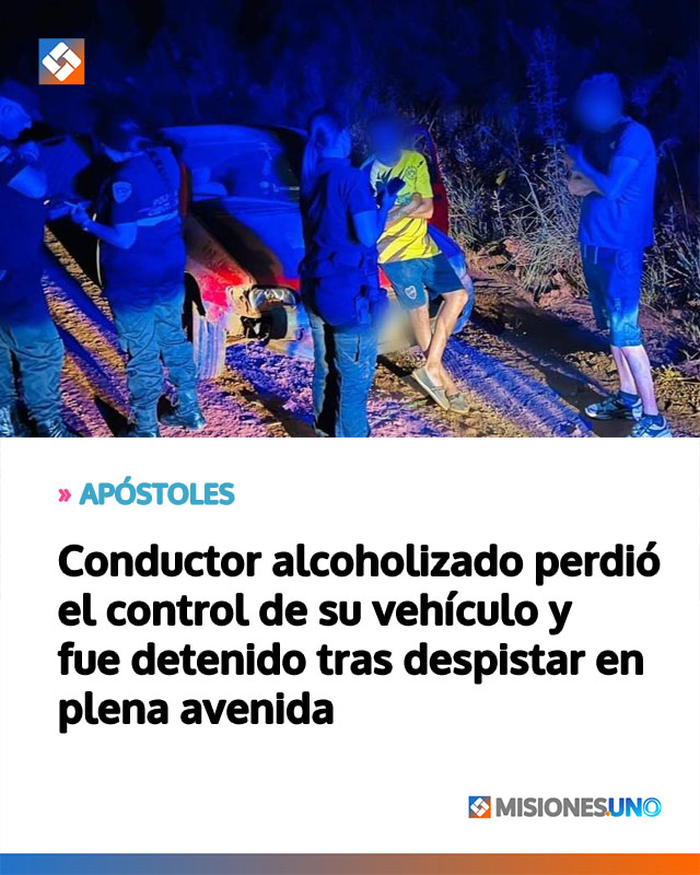 Conductor alcoholizado perdió el control de su vehículo y fue detenido tras despistar en plena avenida