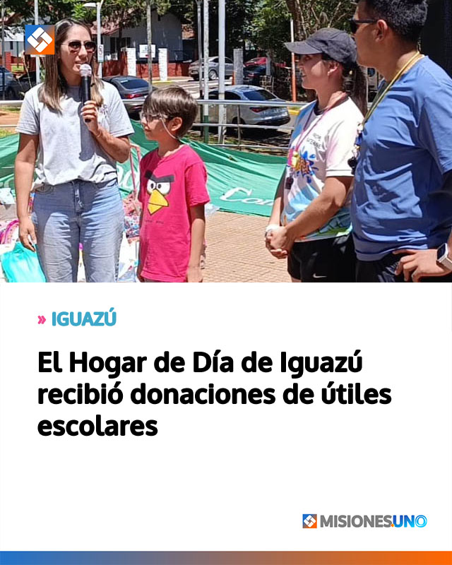 El Hogar de Día de Iguazú recibió donaciones de útiles escolares