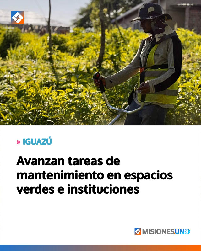 Avanzan tareas de mantenimiento en espacios verdes e instituciones