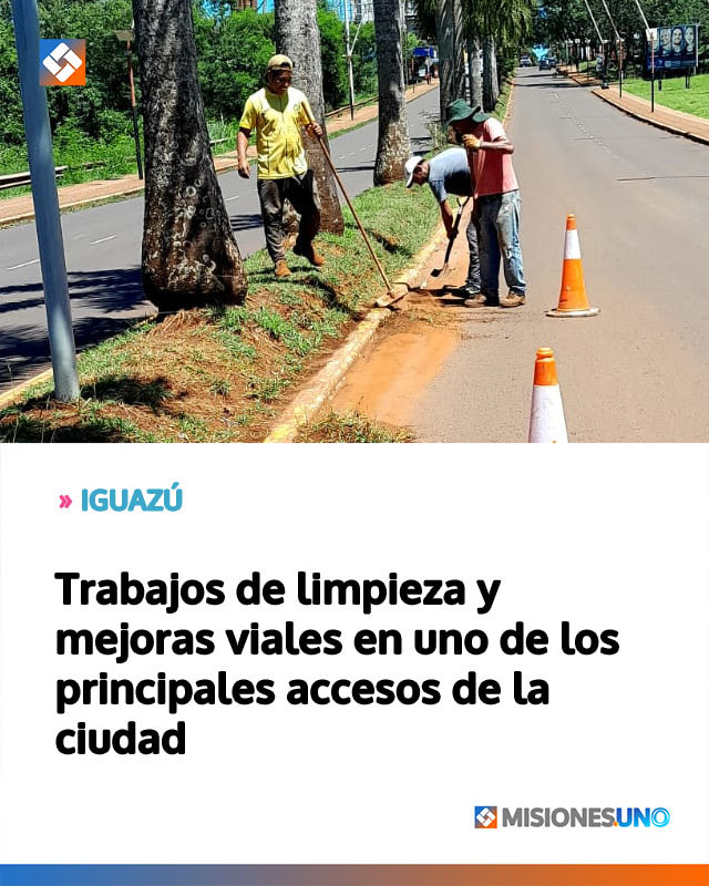 Trabajos de limpieza y mejoras viales en uno de los principales accesos de la ciudad