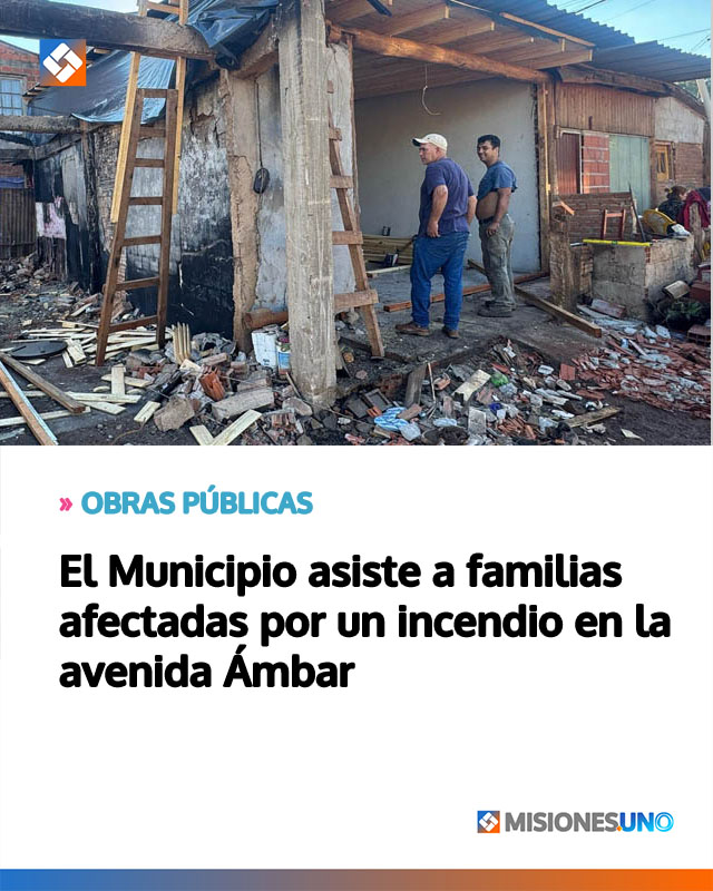 El Municipio asiste a familias afectadas por un incendio en la avenida Ámbar