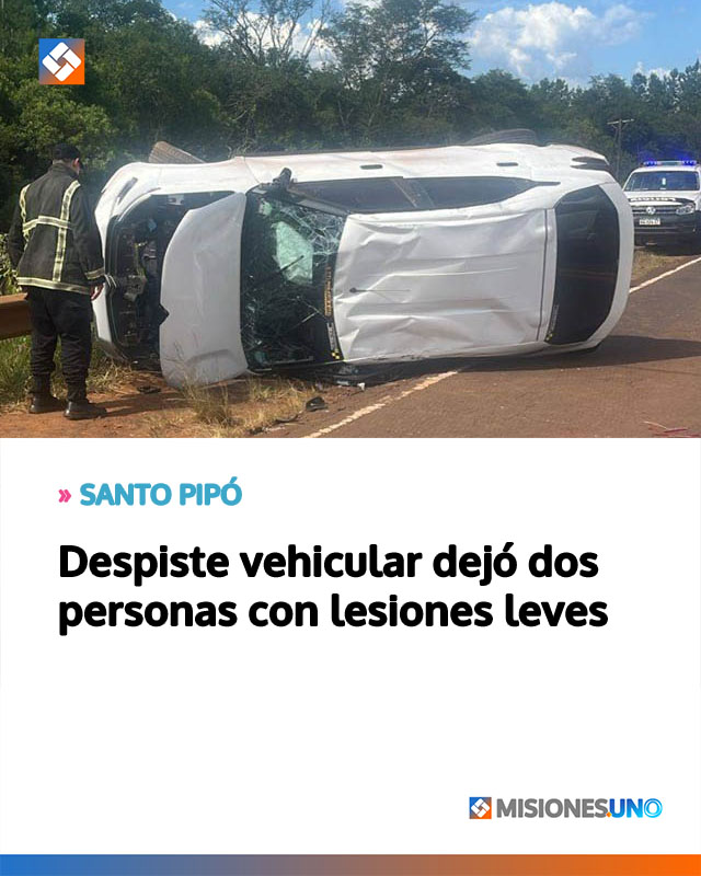 Despiste vehicular dejó dos personas con lesiones leves