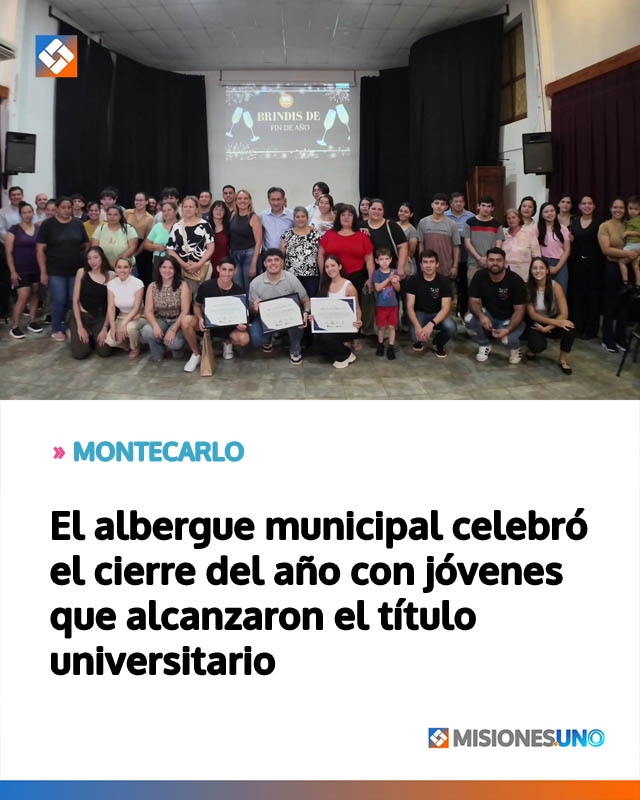 El albergue municipal celebró el cierre del año con jóvenes que alcanzaron el título universitario
