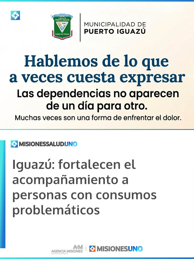 Iguazú: fortalecen el acompañamiento a personas con consumos problemáticos Iguazú: fortalecen el acompañamiento a personas con consumos problemáticos