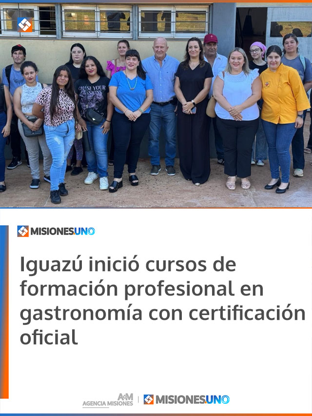 Iguazú inició cursos de formación profesional en gastronomía con certificación oficial Iguazú inició cursos de formación profesional en gastronomía con certificación oficial