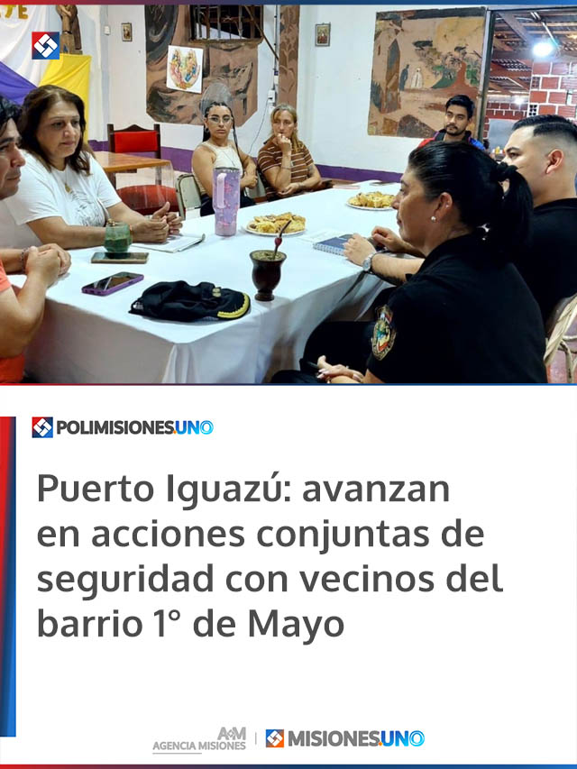 Puerto Iguazú: avanzan en acciones conjuntas de seguridad con vecinos del barrio 1° de Mayo Puerto Iguazú: avanzan en acciones conjuntas de seguridad con vecinos del barrio 1° de Mayo