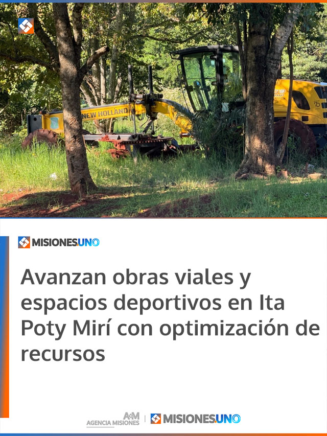 Avanzan obras viales y espacios deportivos en Ita Poty Mirí con optimización de recursos