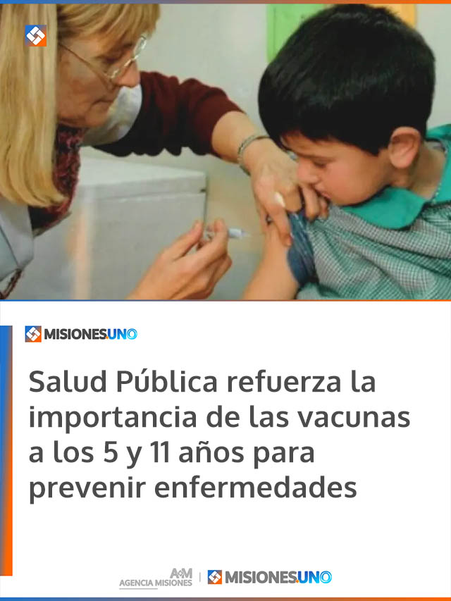Salud Pública refuerza la importancia de las vacunas a los 5 y 11 años para prevenir enfermedades