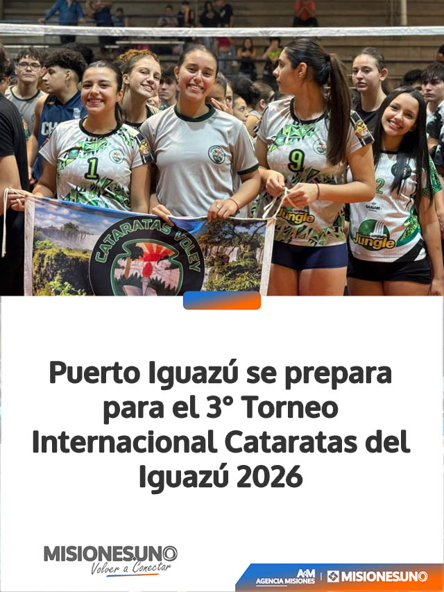 Puerto Iguazú se prepara para el 3° Torneo Internacional Cataratas del Iguazú 2026
