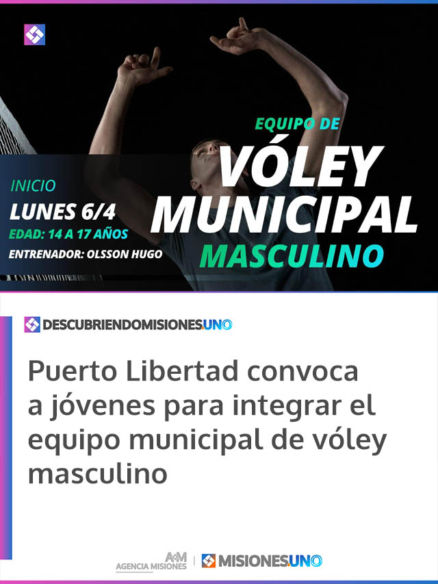 Puerto Libertad convoca a jóvenes para integrar el equipo municipal de vóley masculino